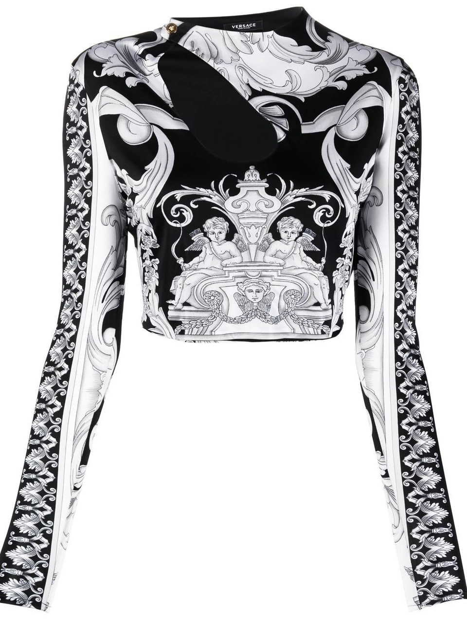 Affordable Women Barocco-print top Versace crop 0405